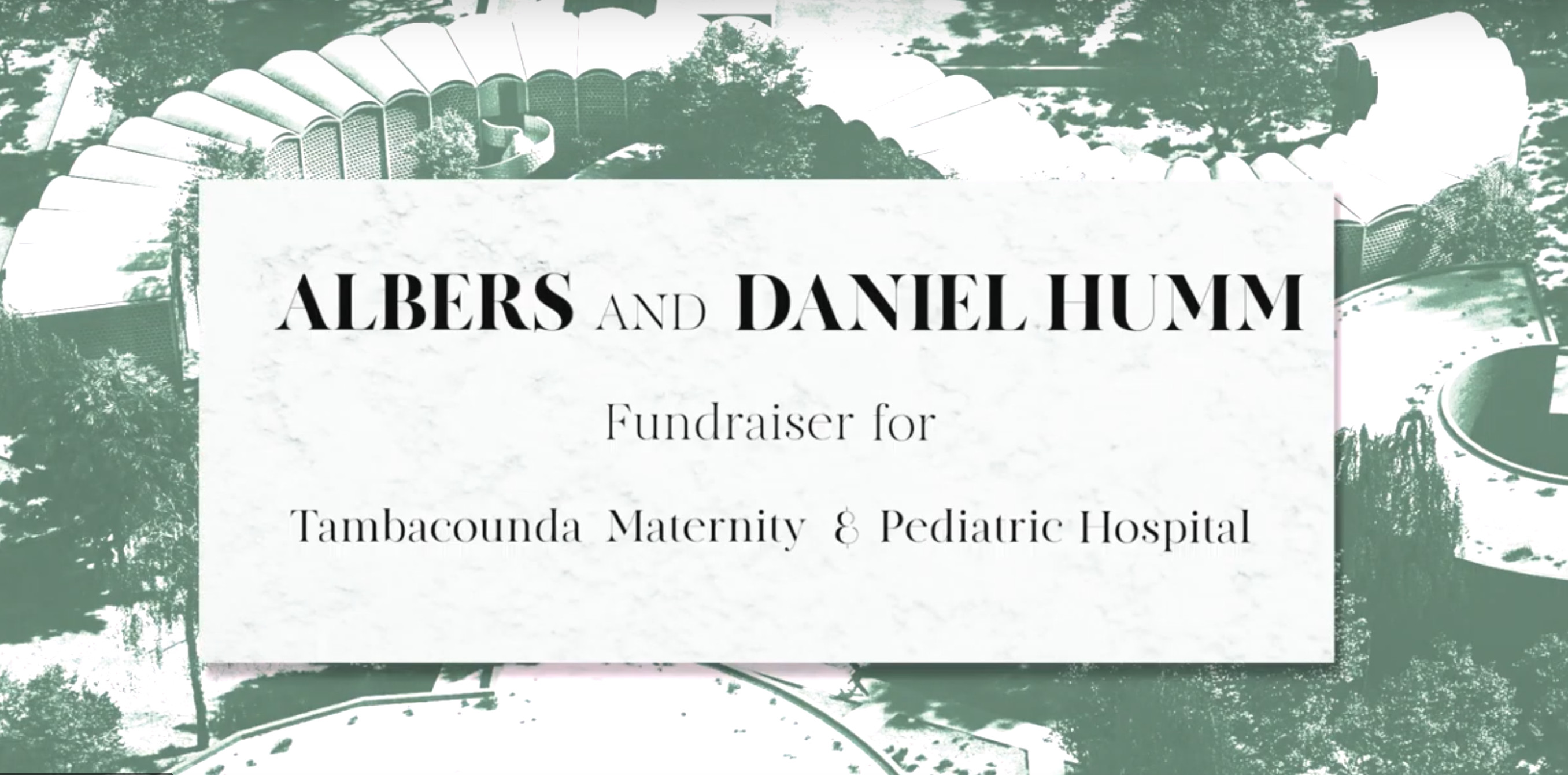The Albers and Daniel Humm's fundraiser for a Senegalese hospital