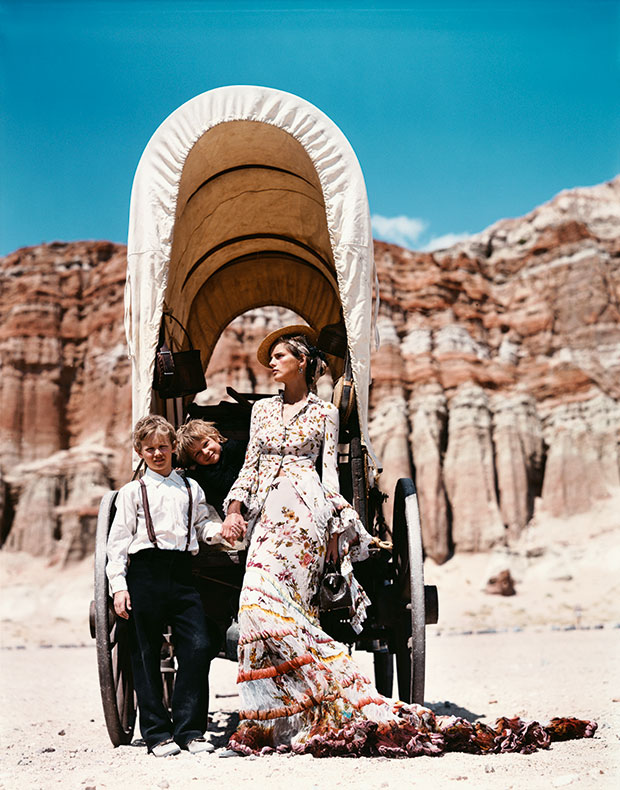 Stella Tennant, Matthew Avedon, Ansel and Warren Elgort, Gaultier Paris; hair, Julien D’Ys; makeup, Gucci Westman, USA 2001. Photograph by Arthur Elgort. From Grace: Thirty Years of Fashion at Vogue and Saving Grace: My Fashion Archive 1968-2016