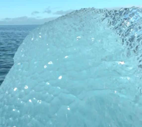 One of Eliasson's chunks of Greenland ice. Image courtesy of Studio Olafur Eliasson's Instagram