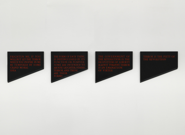 Four Guillotine Blades (1987) by Ian Hamilton Finlay