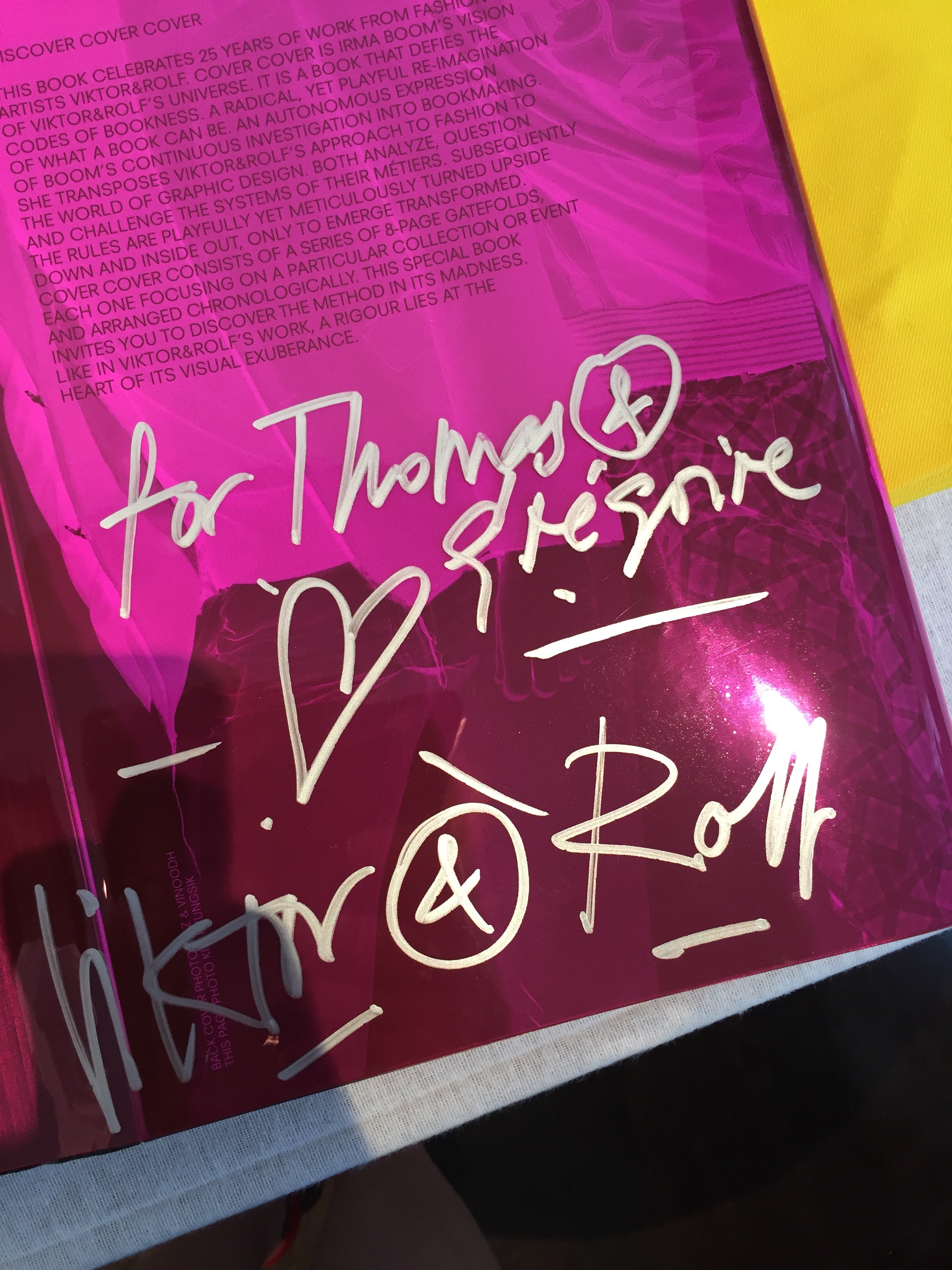 A signed copy of Viktor&Rolf Cover Cover
