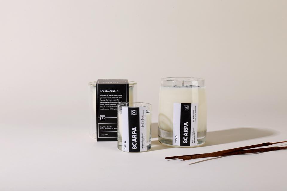 Scarpa candles and incense, by YIELD. Images courtesy of yielddesign.co
