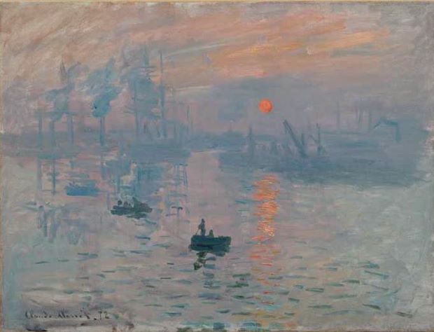 Impression: sunrise (1872) by Claude Monet
