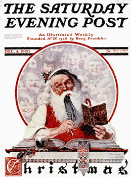 Saturday Evening Post (December 1920) designed by Norman Rockwell