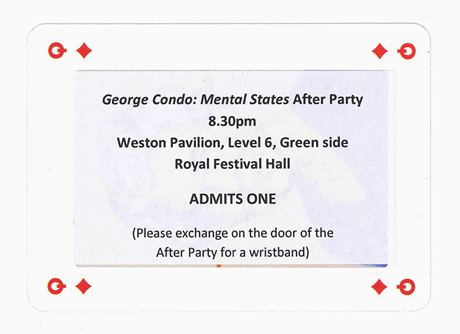 The reverse of Condo's playing cards held the ticket to the party where Kanye West performed his private gig