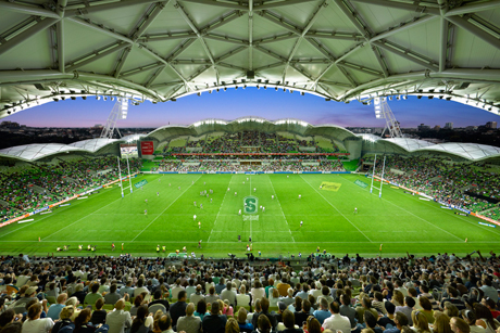 Cox Architects, AAMI Stadium (2011), Melbourne, photographed by Dianna Snape