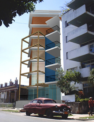 Orlando Inclán and Marilyn Mederos, proposal for contemporary insertion in downtown Havana, published in <em>Dédalo</em>