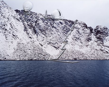 Alex Hartley, Imagine there is a God (2011), Constructed mixed media on C-type photograph