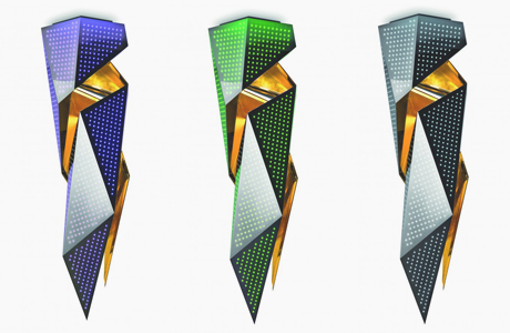 Daniel Libeskind and Zumtobel's lighting design 'eL Masterpiece' goes through 7 different colour phases, image © 2011 Studio Daniel Libeskind