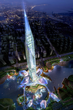 GDS Architects' design for 'Cheongna City Tower' in Incheon, South Korea