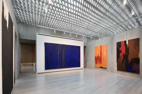 Installation view of the inaugural exhibition at the Clyfford Still Museum