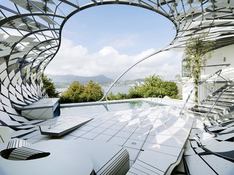 View to landscape through Heri & Salli's 'Landscape Fence', image copyright Paul Ott