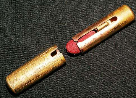 Maurice Levy's 1915 design not only put lipstick in a tube, but also had a lever on the side to make it easier to apply