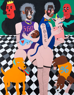 Nina Chanel Abney, Beauty in the Beast (2009), Acrylic on canvas, 139 x 169.5 cm