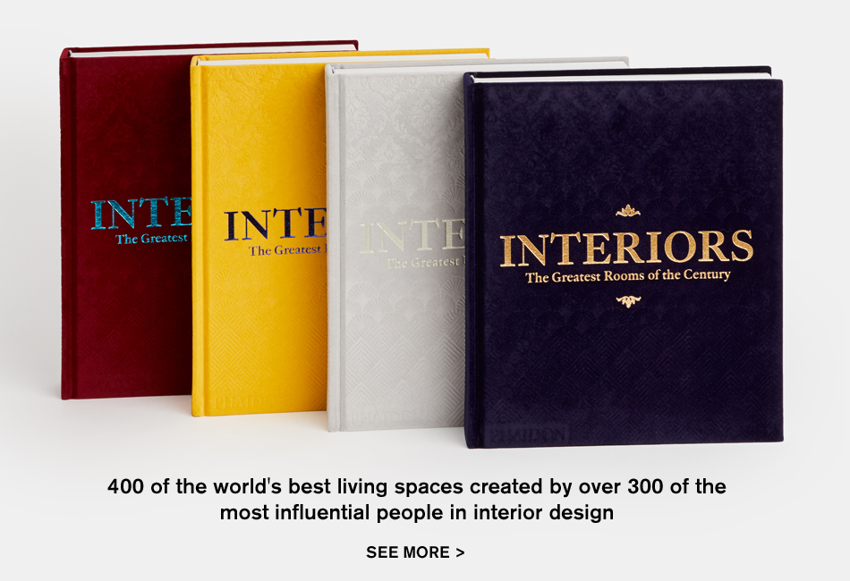 All four covers of our Interiors: The Greatest Rooms of the Century book