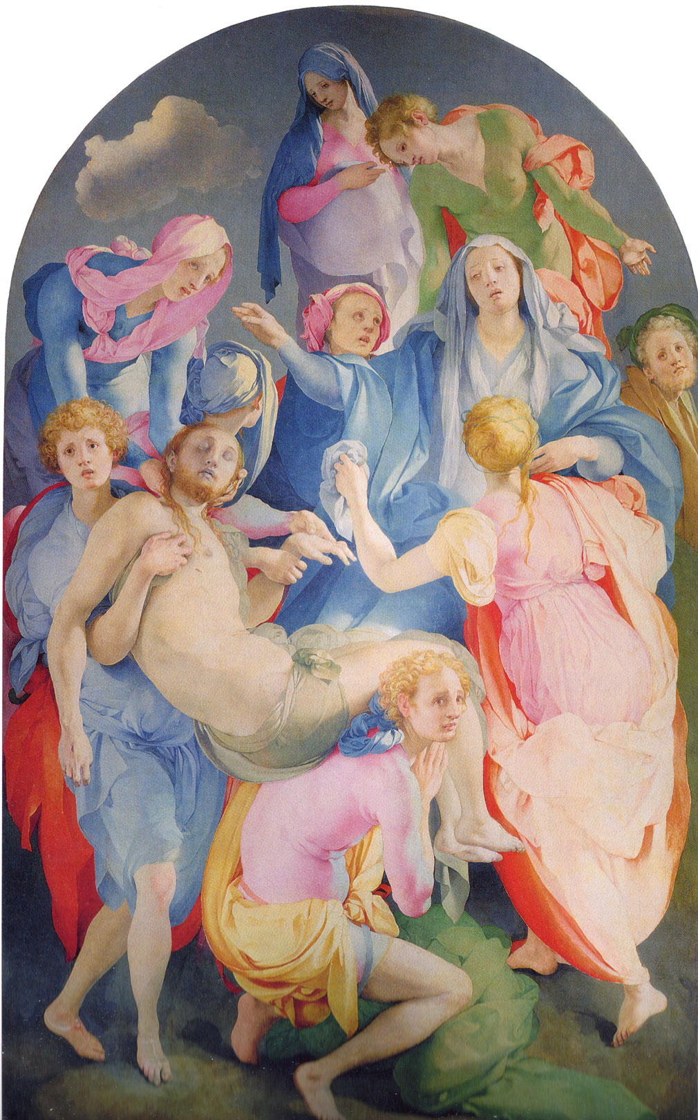 Pietà (The Deposition from the Cross) by (1525-28) Jacopo del Pontormo, as reproduced in Art in Time
