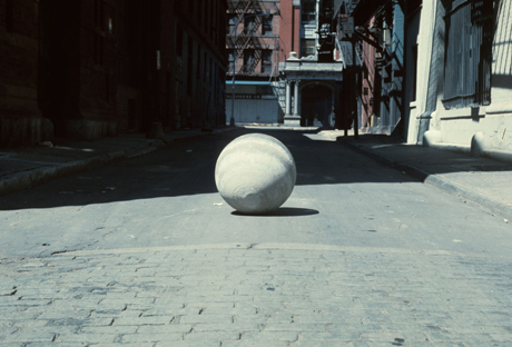 James Nares, Concrete Ball from 1976 Pendulum