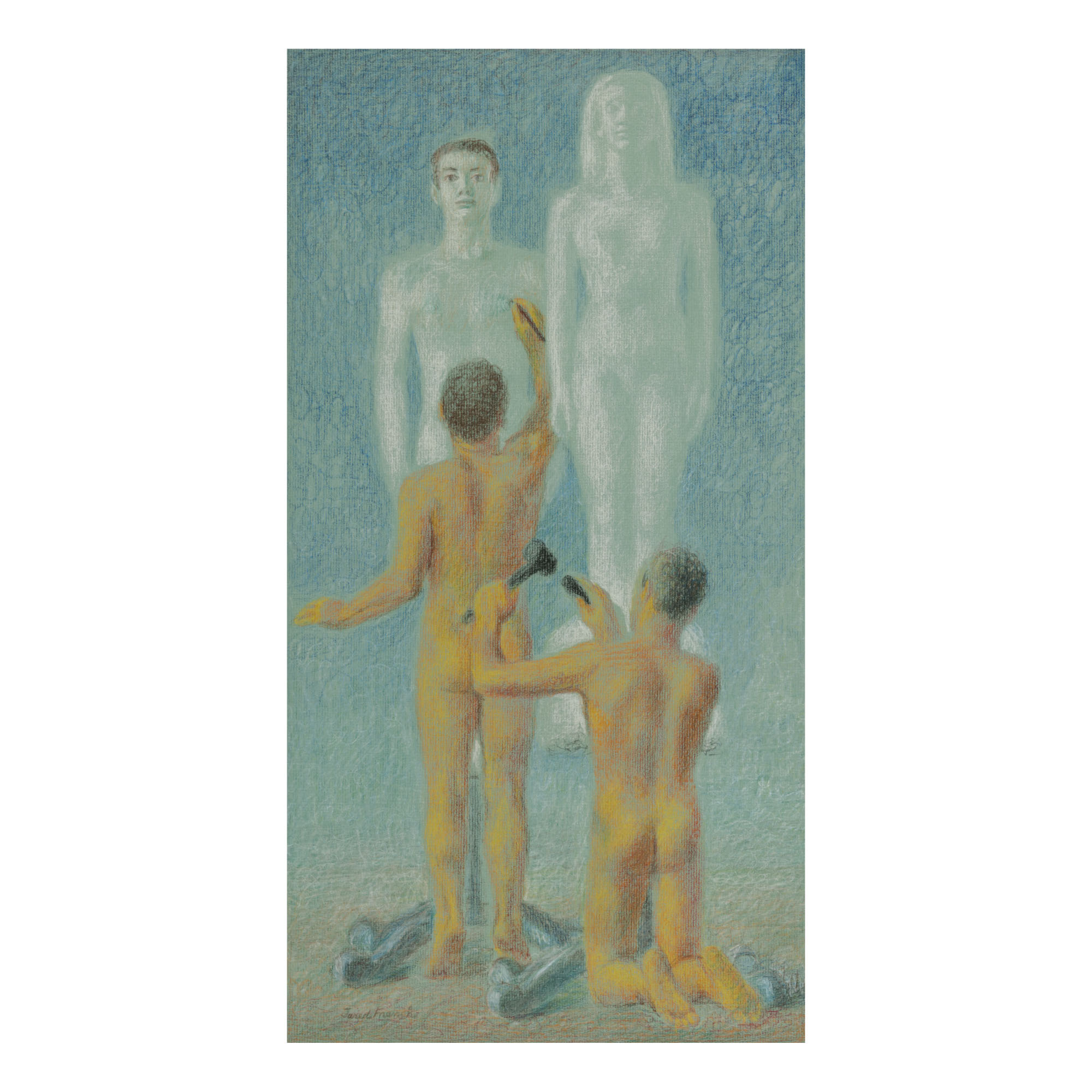 Study for painting and sculpture (c. 1949) by Jared French. Image courtesy of Sotheby's