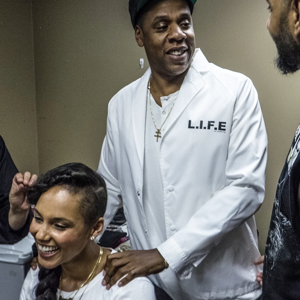 Alicia Keys, Jay-Z and Swizz Beats. Image courtesy of JR's Instagram