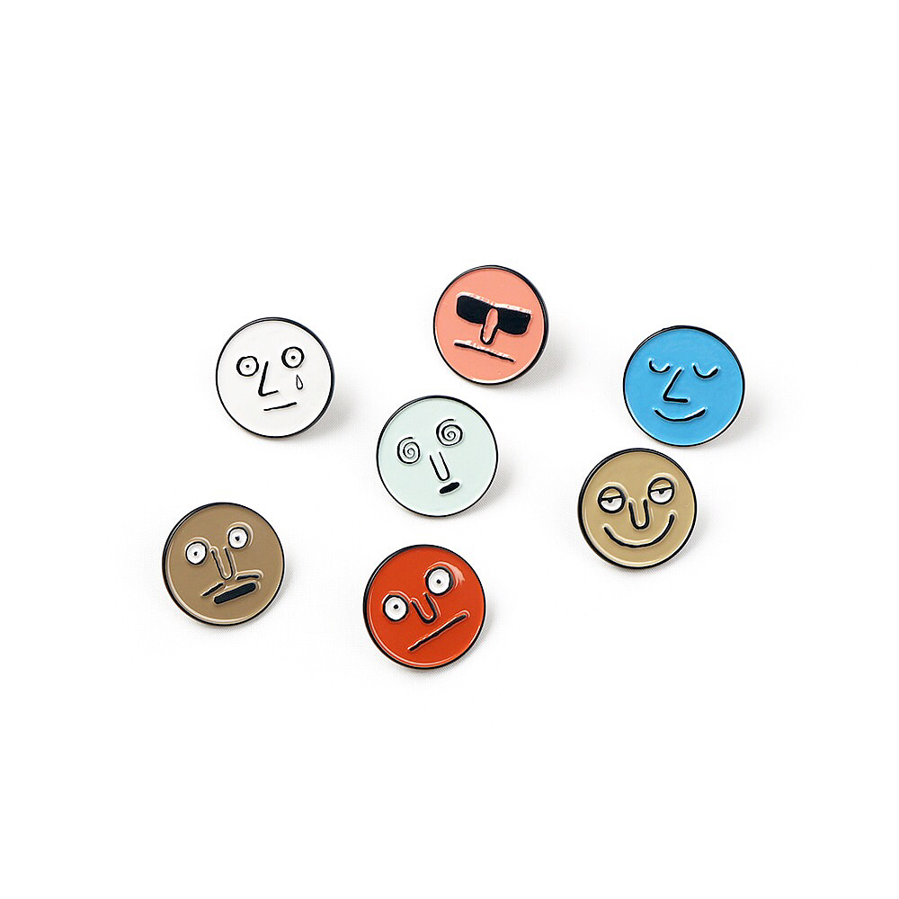 Jean Jullien's new face badge set