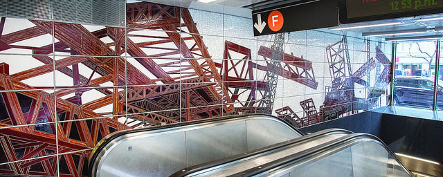 Jean Shin’s work at the 63rd Street Station