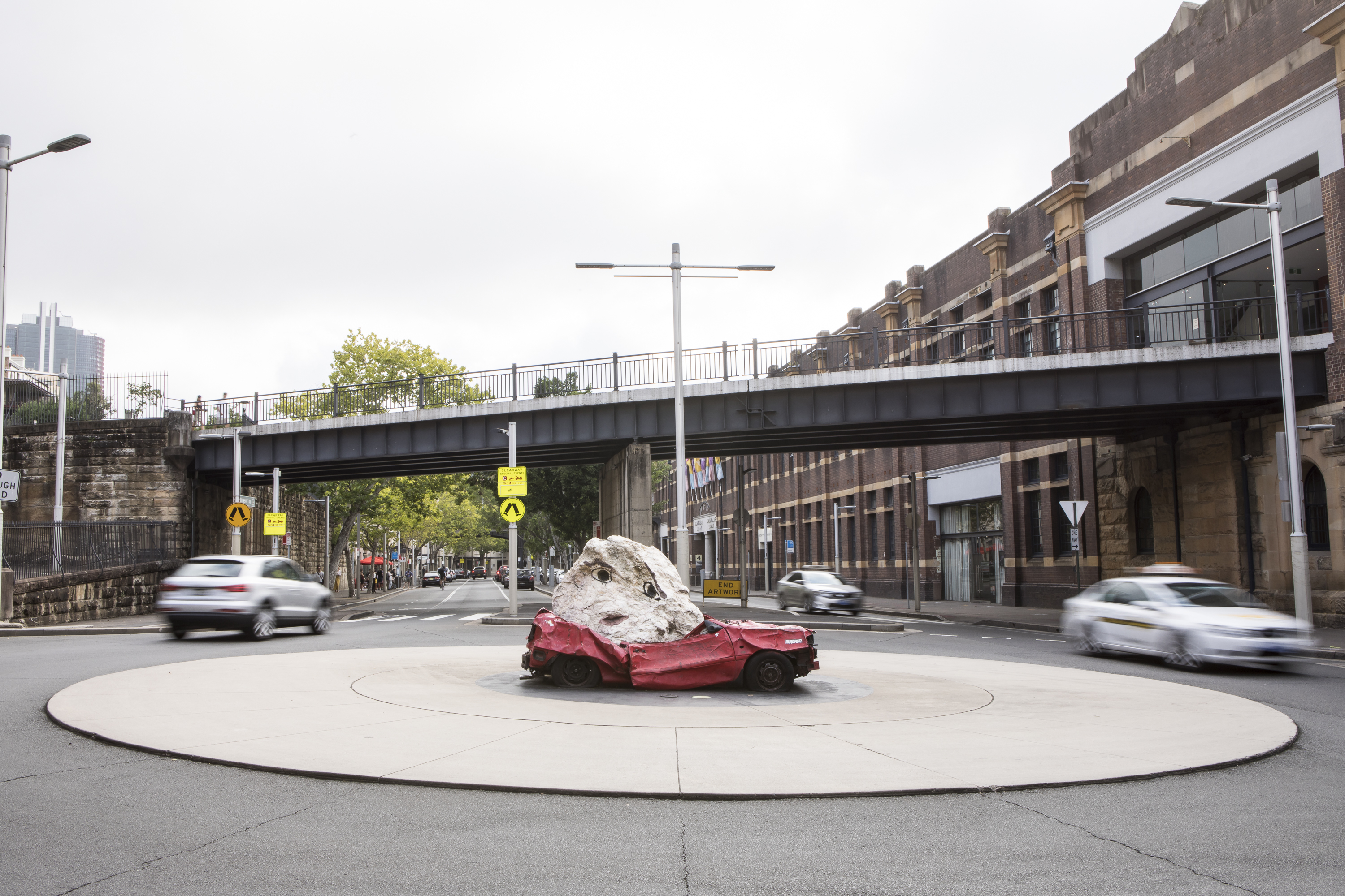 Still life with Car and Stone, 2004, Sydney, Australia, by Jimmie Durham