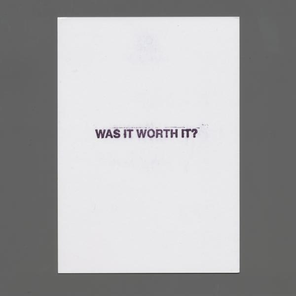 A John Baldessari postcard from the sale in 2013