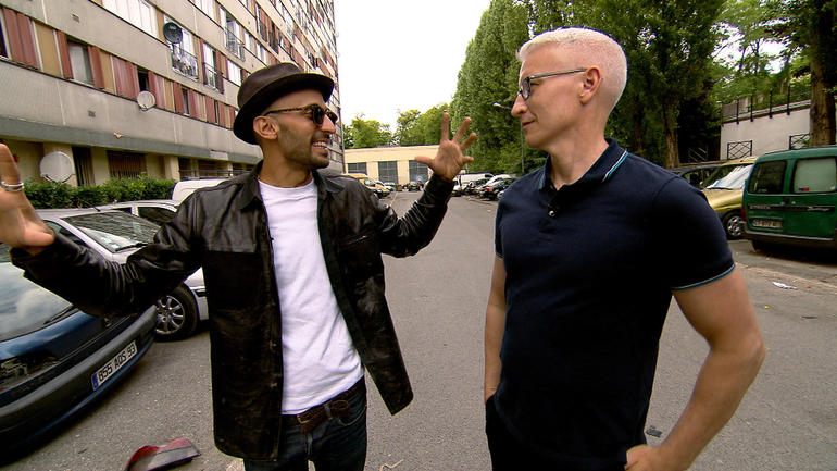 Anderson Cooper and JR on 60 Minutes. Image courtesy of CBS