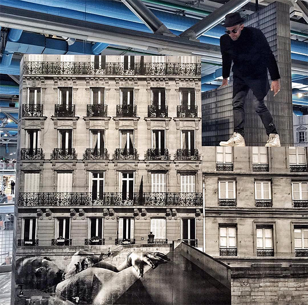 Vous êtes ici at Centre Pompidou. Image courtesy of JR's Instagram