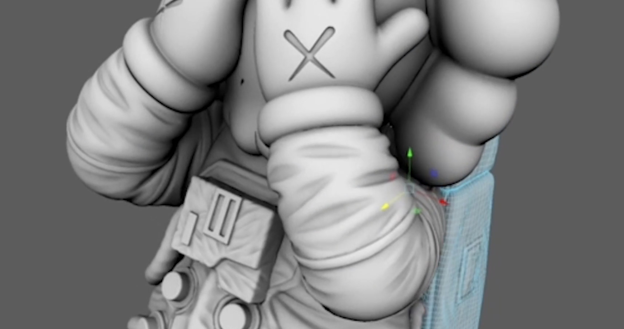 The development of KAWS's work for The Looking Glass. Image courtesy of Frieze