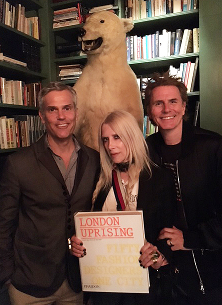 It's not every day you get photobombed by a polar bear. From left: Phaidon CEO Keith Fox, Juicy Couture founder  Gela Nash-Taylor and Duran Duran bassist John Taylor