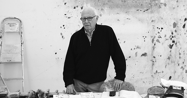 Ellsworth Kelly in his studio, Spencertown, New York, 2009. Photo by Jack Shear.