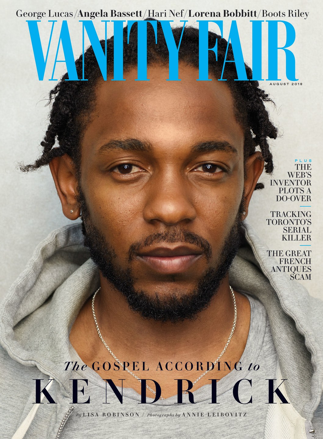 Annie Leibovitz's portrait of Kendrick Lamar on the cover of Vanity Fair. All images courtesy of Vanity Fair