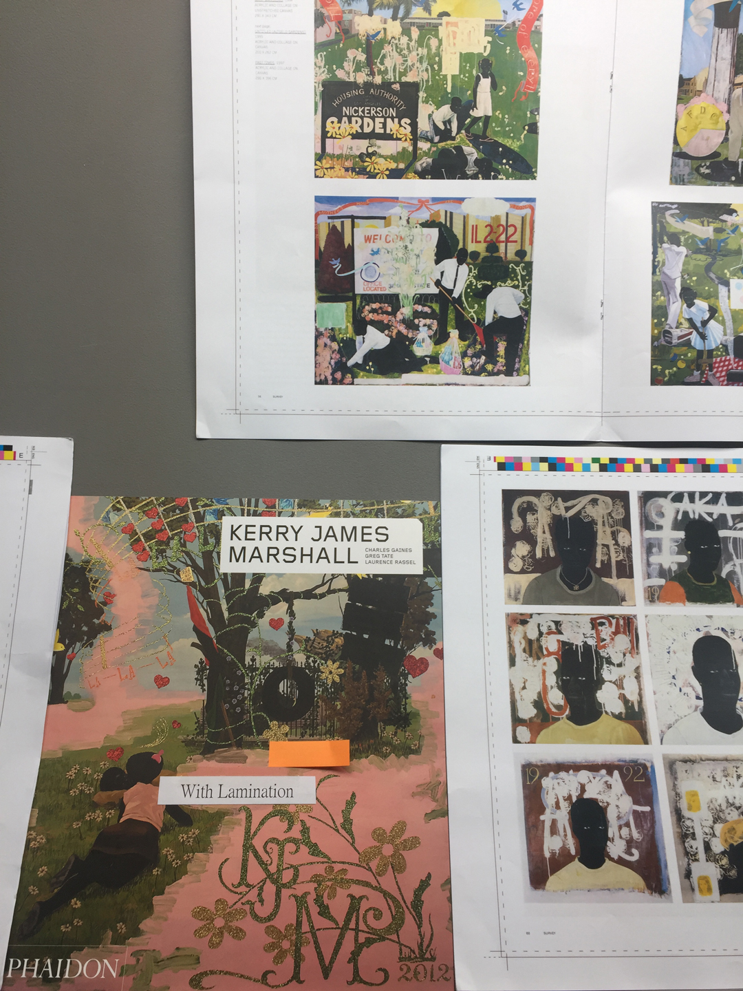 Our Kerry James Marshall Contemporary Artist Series monograph in production in the Phaidon Light Room