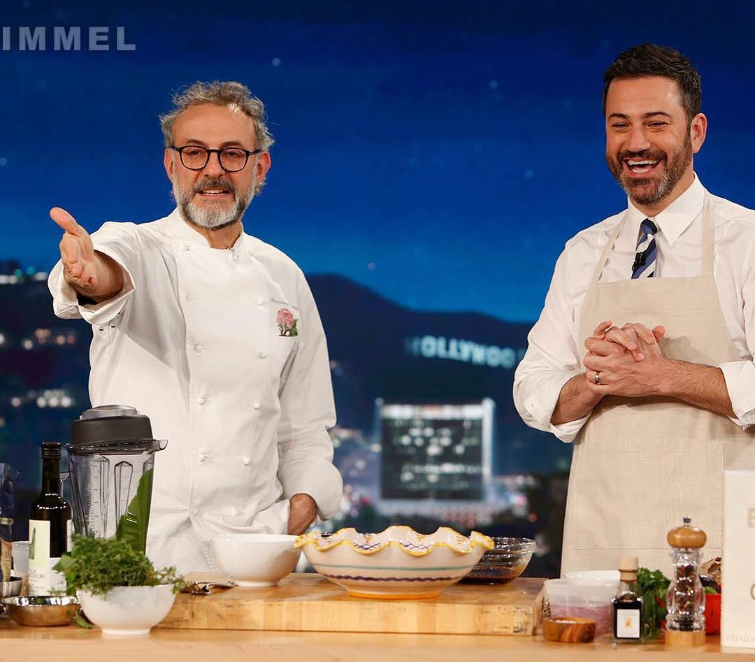 Massimo and Jimmy Kimmel on the show last night