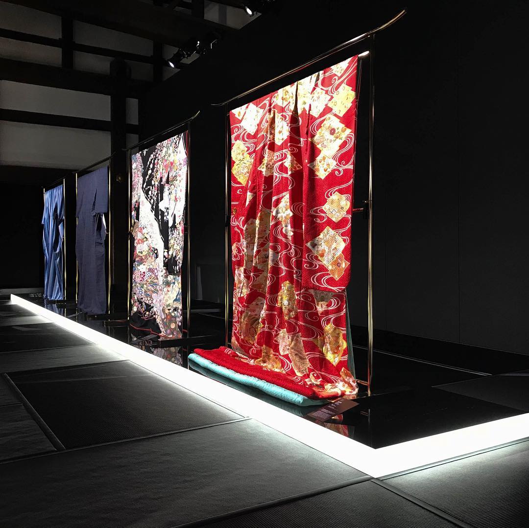 The Kimono Roboto exhibition in Kyoto by Bureau Betak. Images courtesy of Betak's Instagram