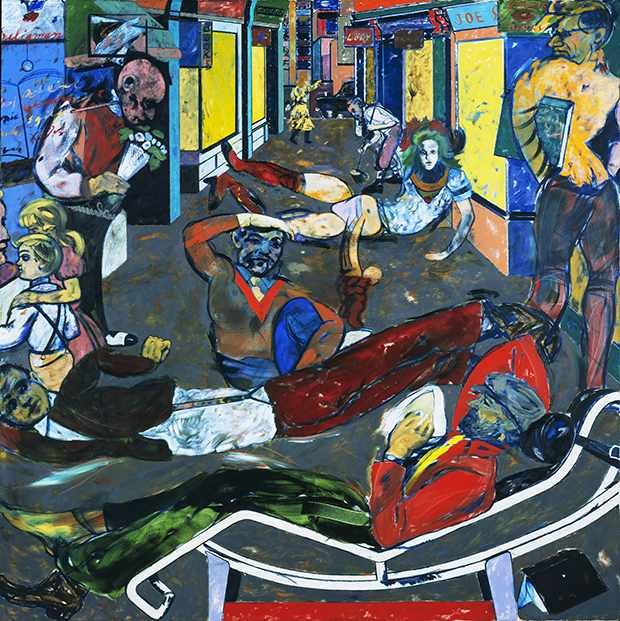 Cecil Court, London W.C.2. (The Refugees) (1983 – 1984) by R.B. Kitaj. From London Calling. Image courtesy of the Getty
