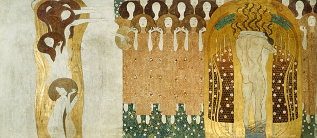 Detail from Gustav Klimt's Beethoven Frieze (1901)