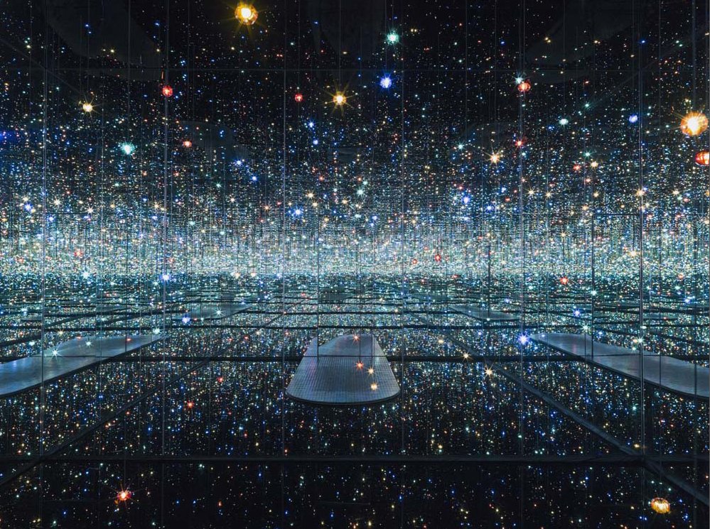 Yayoi Kusama's Infinity Mirrored Room—The Souls of Millions of Light Years Away (2013). Courtesy of the Broad