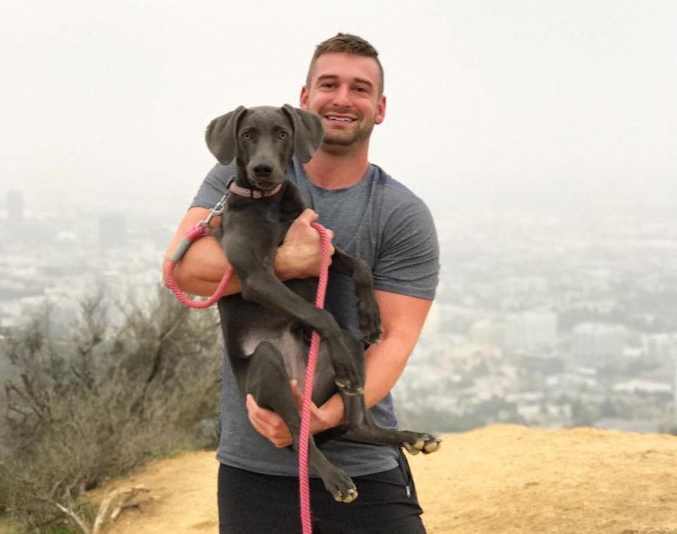 Kyle and canine friend