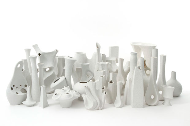 Sgrafo Modern, 33 Vases. Korallen Series (design by Peter Muller) ca.1960-1980. Porcelains.