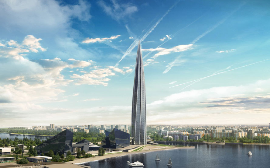 A rendering of the Lakhta Center, courtesy of www.lakhta.center