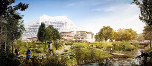 Google's North Bayshore campus proposal, by Bjarke Ingels and Thomas Heatherwick. Courtesy of Google