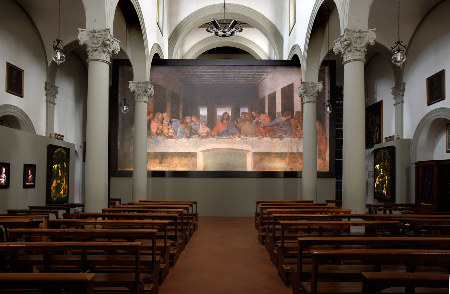 The Last Supper (1494–1498) by Leonardo da Vinci, on show at the Basilica di Santa Croce, Florence