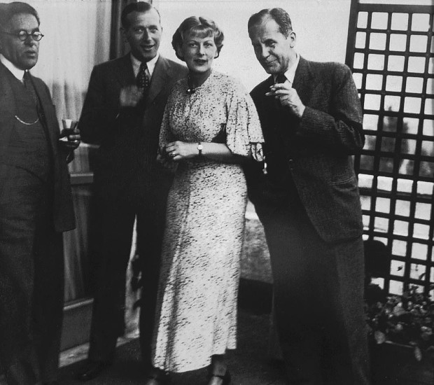 From left: Arthur Korn, Marcel Breuer, Ise Gropius and Walter Gropius at Lawn Road flats, London 1935