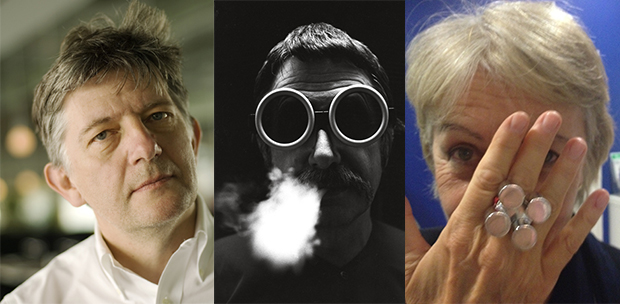 From left: Deyan Sudjic, Ettore Sottsass, Barbara Radice