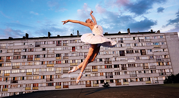 Jeté Cambré, Lauren Lovette, Les Bosquets, Montfermeil, France, 2014 by JR