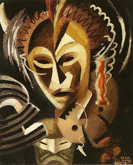 Les Fétiches (1938) by Loïs Mailou Jones. From Art In Time