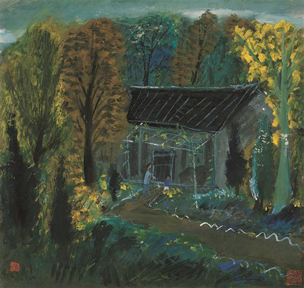 Farmhouse, by Lin Fengmian