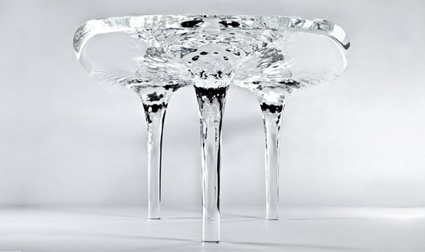 Zaha Hadid’s frozen water table